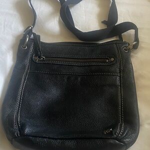Black Leather Crossbody Bag